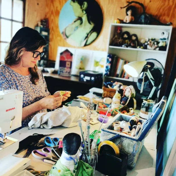 Megan Hockly in her studio